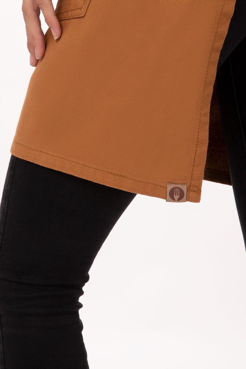 Chef Works Unisex Rockford Half Bistro Apron, Nutmeg, One Size - Image 4
